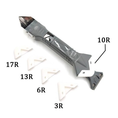 Caulking Tool Kit 5 In 1 Caulking Tools(stainless Steel Head) Silicone Sealant Finishing Tool Sealant Finisher